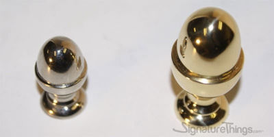 B&P Lamp® Brass Finial, Antique Finish, Tap 1/4-27F