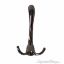 Traditional Coat and Hat Double Hook - Solid Brass Wall Hooks