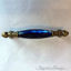 Blue Glass Crystal Cabinet Pull - Zinc Alloy Base