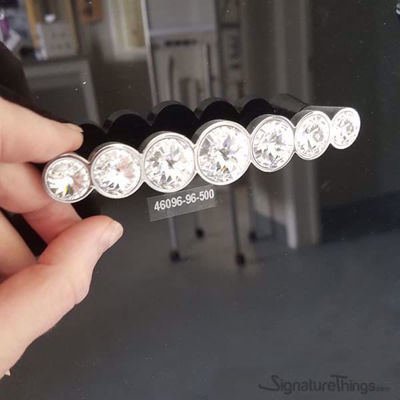 SignatureThings.com Brass Hardware Swarovski Crystal Cabinet Knobs and Handles