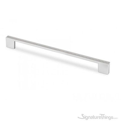 SignatureThings.com Brass Hardware Crystal Chrome Rectangular Cabinet Pull
