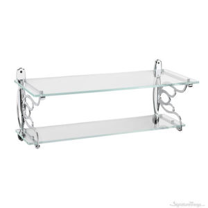 Wall Mounted Double Glass Bath shelf