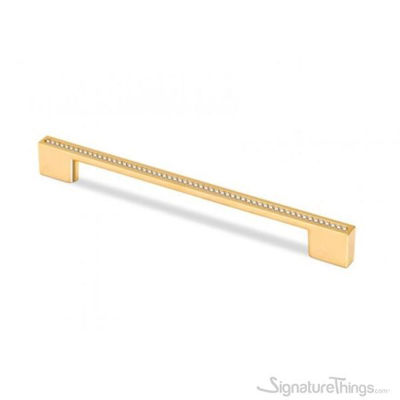 SignatureThings.com Brass Hardware Crystal Chrome Rectangular Cabinet Pull