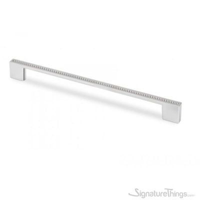 SignatureThings.com Brass Hardware Crystal Chrome Rectangular Cabinet Pull