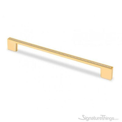SignatureThings.com Brass Hardware Crystal Chrome Rectangular Cabinet Pull