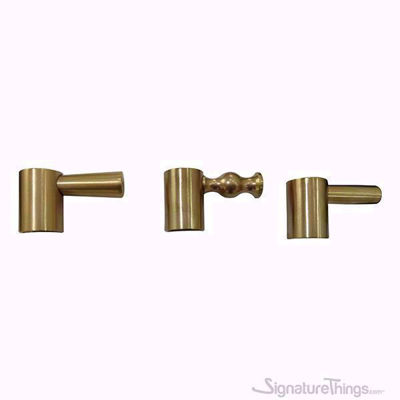 SignatureThings.com Brass Hardware Lucite Door Handle - 3/4 Dia Brass Closed End