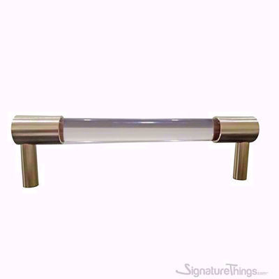 SignatureThings.com Brass Hardware Lucite Door Handle - 3/4 Dia Brass Closed End
