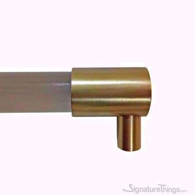 SignatureThings.com Brass Hardware Closed End Lucite and Brass Drawer Pulls