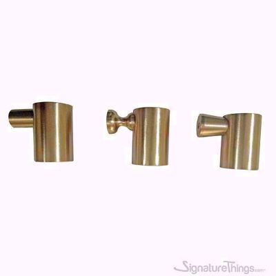 SignatureThings.com Brass Hardware Closed End Lucite and Brass Drawer Pulls