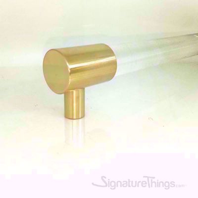 SignatureThings.com Brass Hardware Closed End Lucite and Brass Drawer Pulls