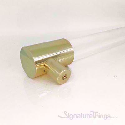 SignatureThings.com Brass Hardware Closed End Lucite and Brass Drawer Pulls