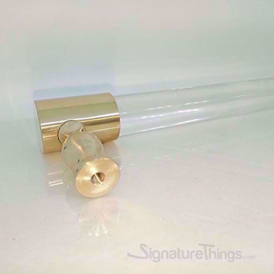 SignatureThings.com Brass Hardware Lucite Door Handle - 3/4 Dia Brass Closed End