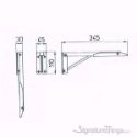 Modern Black Collapsible Table Folding Shelf Supports - Diagram