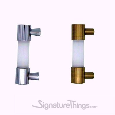 SignatureThings.com Brass Hardware Closed End Lucite and Brass Drawer Pulls
