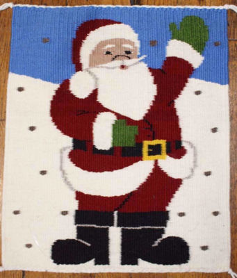 Navajo Pictorial Santa Rug EB