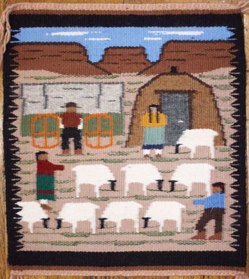 Pictorial Navajo Rug EB
