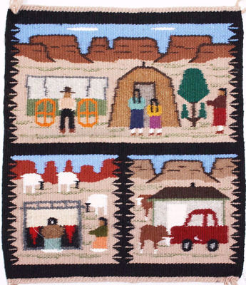Pictorial Navajo Rug EMB 1