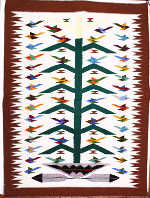 Tree of Life Navajo Rug NB
