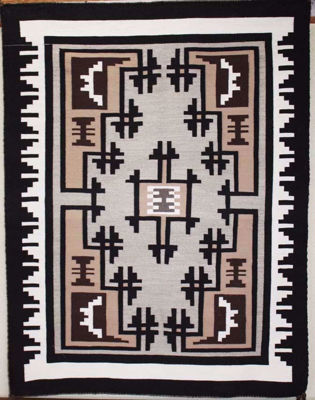 Two Grey Hill Navajo Rug VB