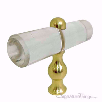 SignatureThings.com Brass Hardware Shaped Lucite Knobs  - 3/4" Dia