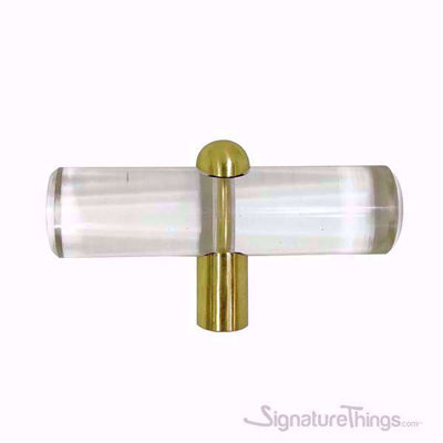 SignatureThings.com Brass Hardware Shaped Lucite Knobs  - 3/4" Dia