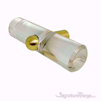SignatureThings.com Brass Hardware Shaped Lucite Knobs  - 3/4" Dia