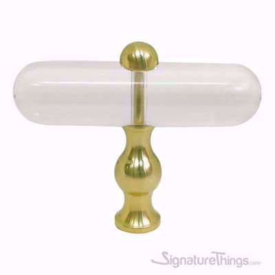 SignatureThings.com Brass Hardware Shaped Lucite Knobs  - 3/4" Dia