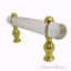 Shaped Lucite and Brass  Pull - 3/4 D Spherical or Flat End
