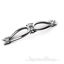 Elegant Floral Cabinet Handle - Chrome Finish