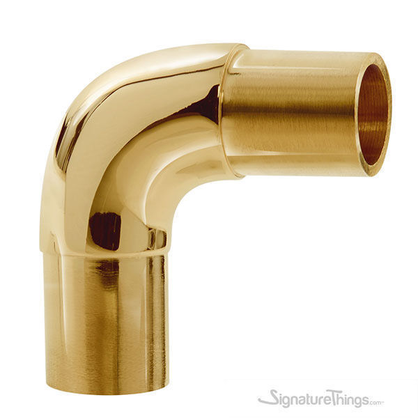 Bar Foot Rail Polished Stainless Steel 2/" OD Curved Elbow Fitting 90 Degree