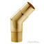 Polished Brass Flush 135 Degree Angle Elbow Fitting For 1.5" & 2" Tubing -  Brass Railing Hardware