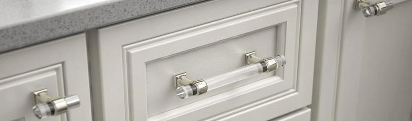 Decorate your cabinet or update some furniture kitchen cabinets or bathroom with lucite cabinet pulls