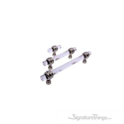SignatureThings.com Brass Hardware Barrel Retro Ridged Ring Lucite Pulls - 1/2" Dia