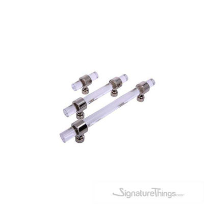 SignatureThings.com Brass Hardware Traditional Plain Ring Lucite Pulls - 1/2" Dia
