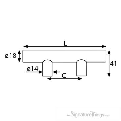 SignatureThings.com Brass Hardware Crystal Bar Pulls