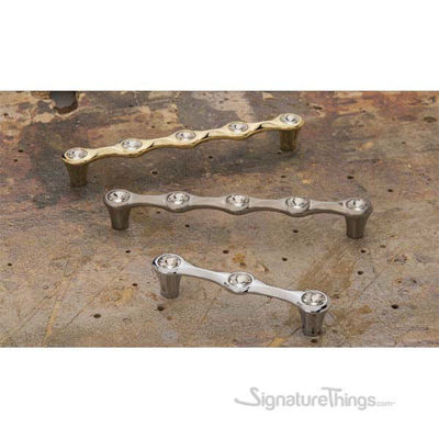 SignatureThings.com Brass Hardware Elegant Crystal Cabinet Handle