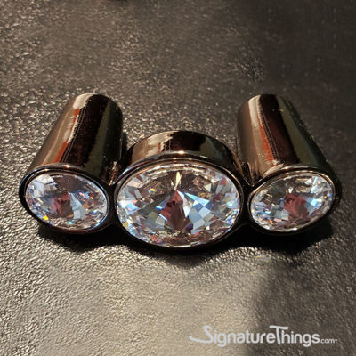 SignatureThings.com Brass Hardware Swarovski Crystal Cabinet Knobs and Handles