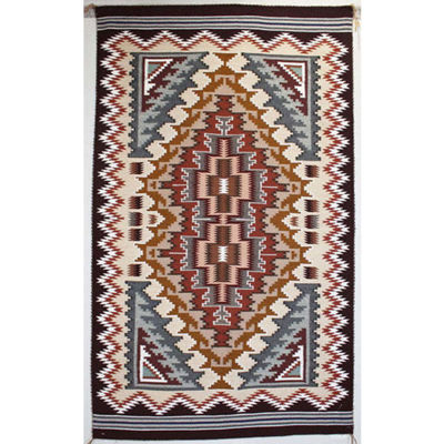 SignatureThings.com Brass Hardware Burntwater Navajo Rug RB