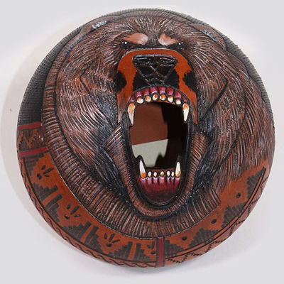 NC Navajo etched bear pot