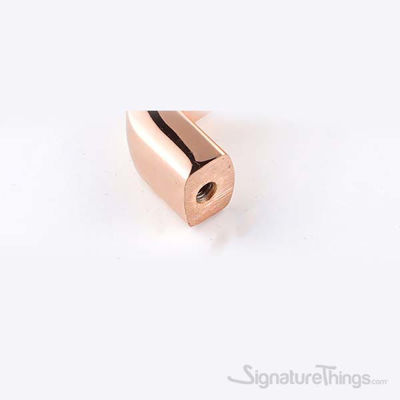 SignatureThings.com Brass Hardware Amber Crystal Handle Round Corner