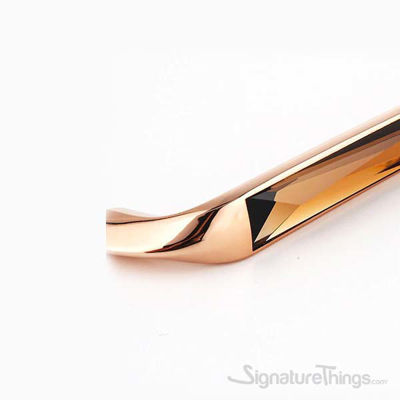 SignatureThings.com Brass Hardware Amber Crystal Handle Designer Corner
