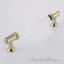 Antique Retro Style Golden White Crystal Door Handle