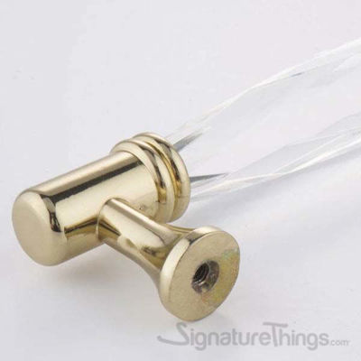 SignatureThings.com Brass Hardware Retro Style Golden White Crystal Door Handle
