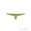 Modern Curved Brass Cabinet Knob In Satin Brass Finish