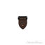 DACIA Leather Pendant Pull 32 mm Matte Black & Dark Brown