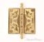 3-1/2" - Filigree Butt Bearing Hinges - Ball Tip Design - Polished Brass