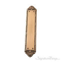 Ribbon & Reed Push Plate 2-1/2" x 13-3/4" - Antique Brass