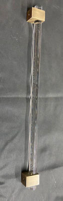 SignatureThings.com Brass Hardware Modern Cube Lucite Cabinet Pulls - 3/4" Dia