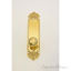 Fleur De Lis Plate Egg and Dart Door Knob - Polished Brass