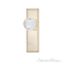 EGG & DART 8-3/8" Empire Round Crystal Door Knob - Polished Brass